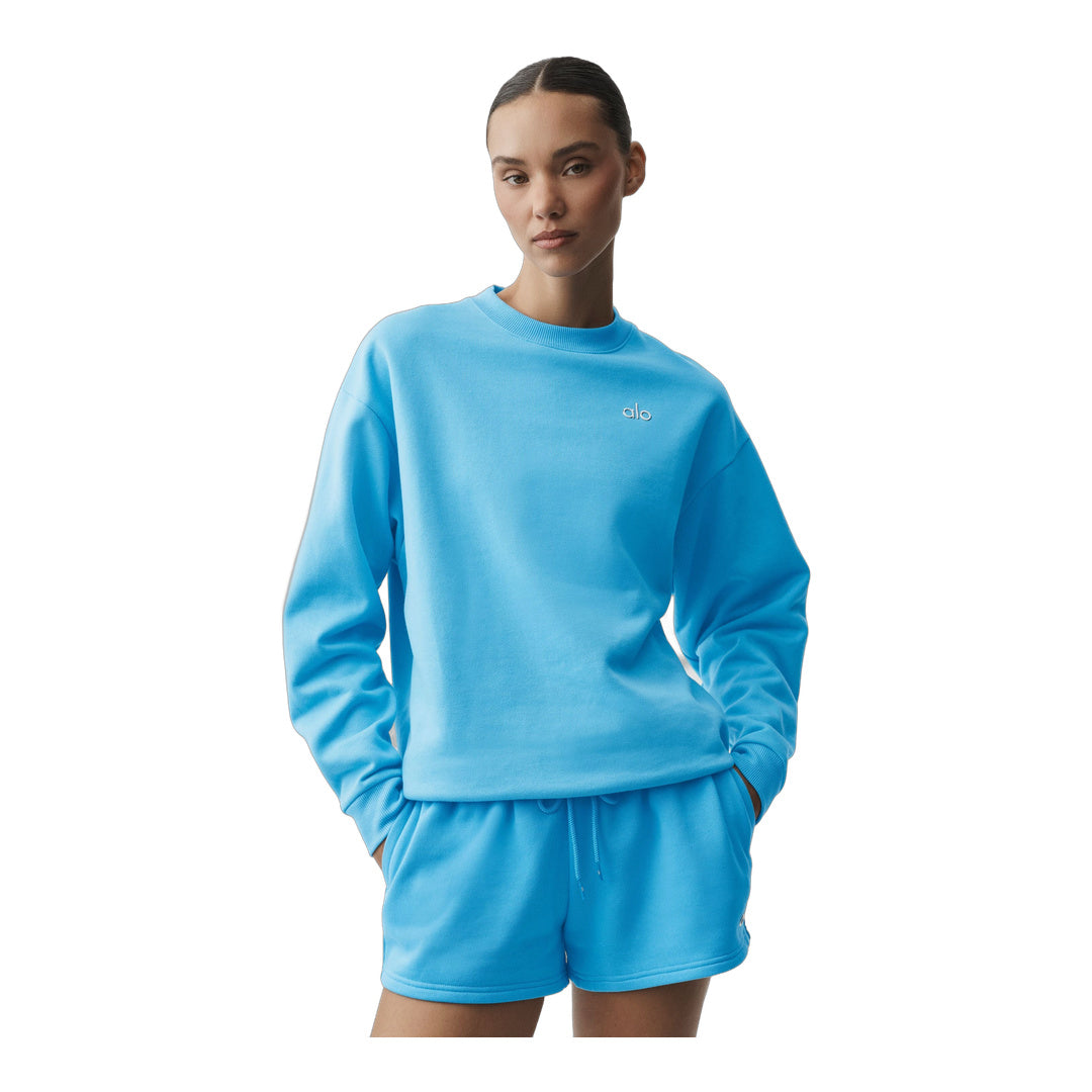 alo Accolade Crew Neck Pullover - Azure Blue
