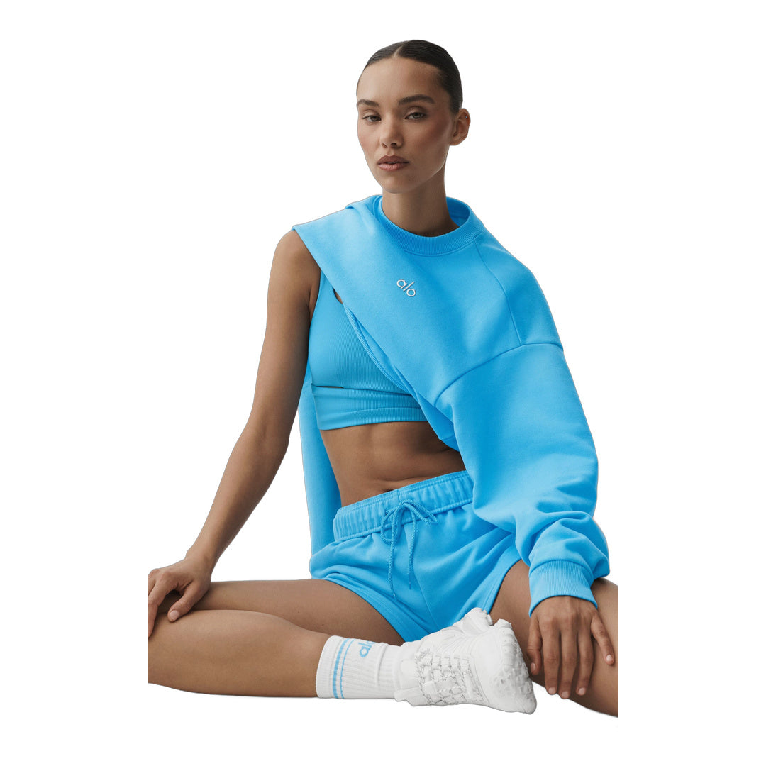 alo Accolade Crew Neck Pullover - Azure Blue