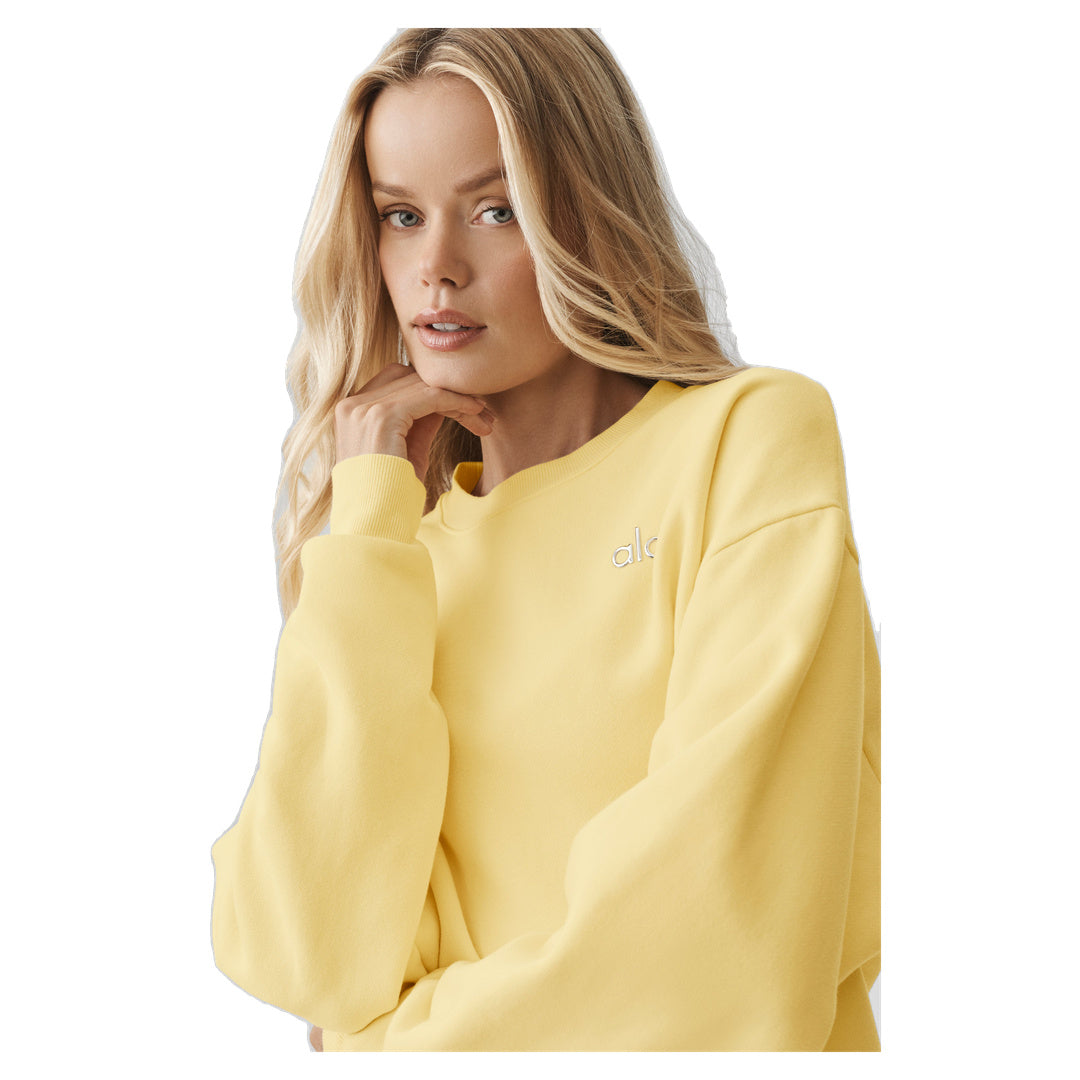 ALO Accolade Crew Neck Pullover - Warm Butter