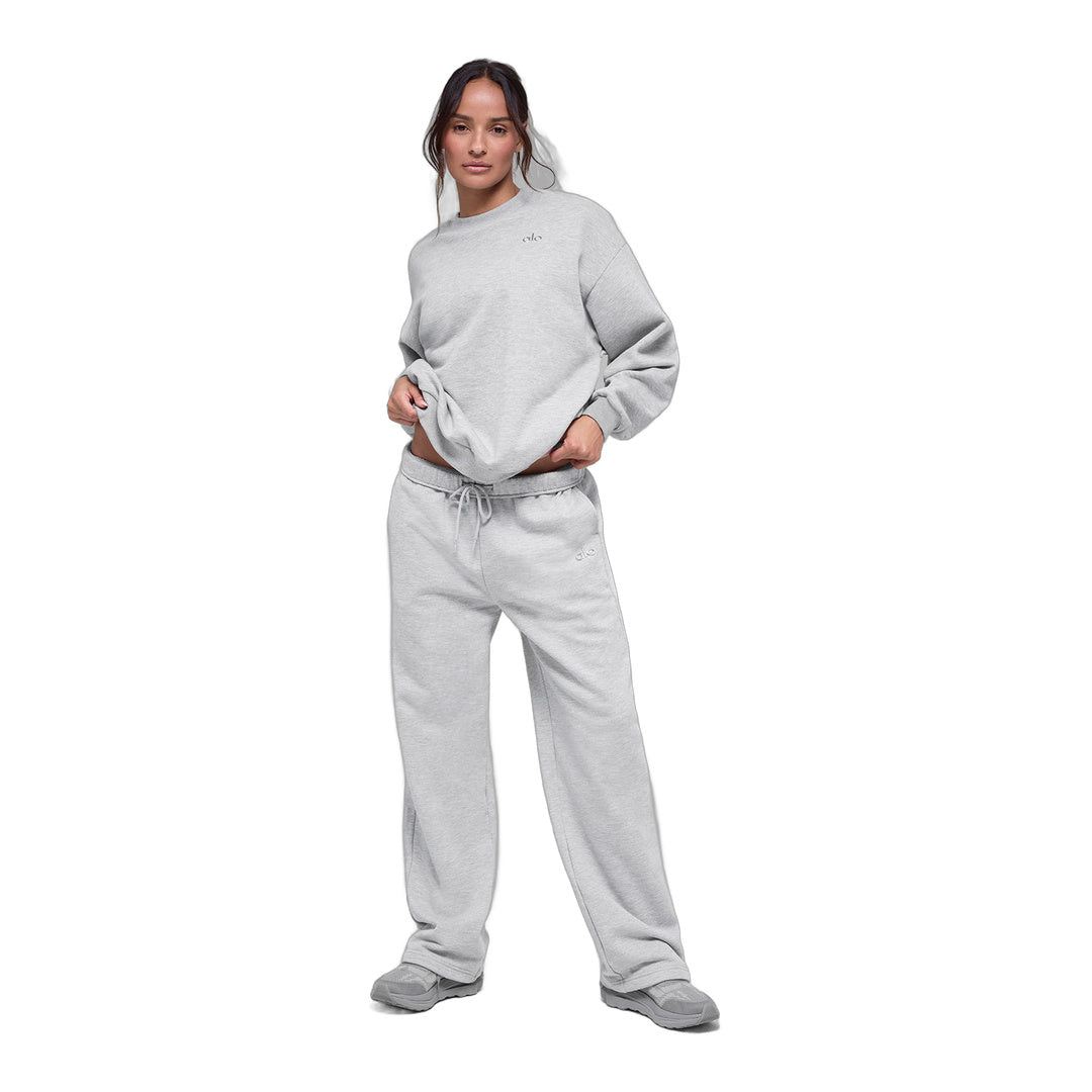 alo Accolade Crew Neck Pullover - Athletic Heather Grey
