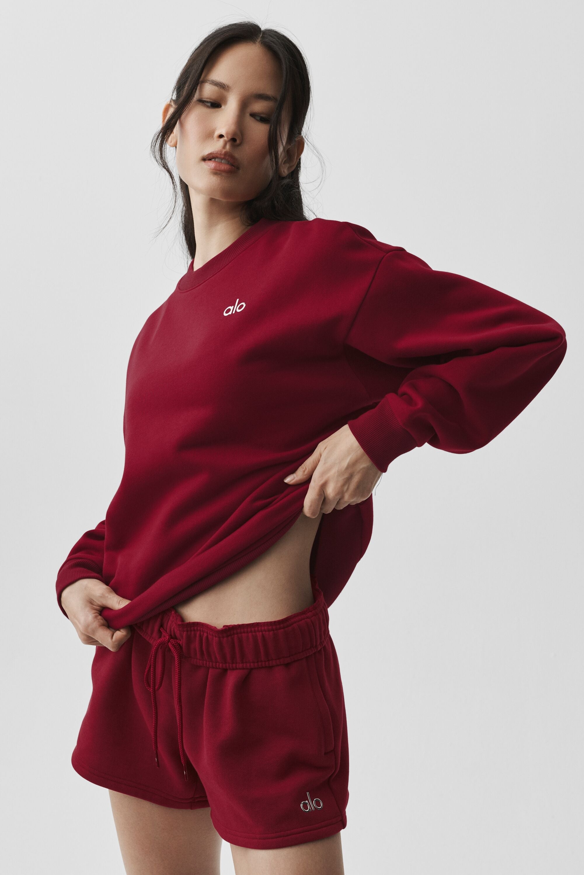 alo Accolade Crew Neck Pullover - Summer Romance Red