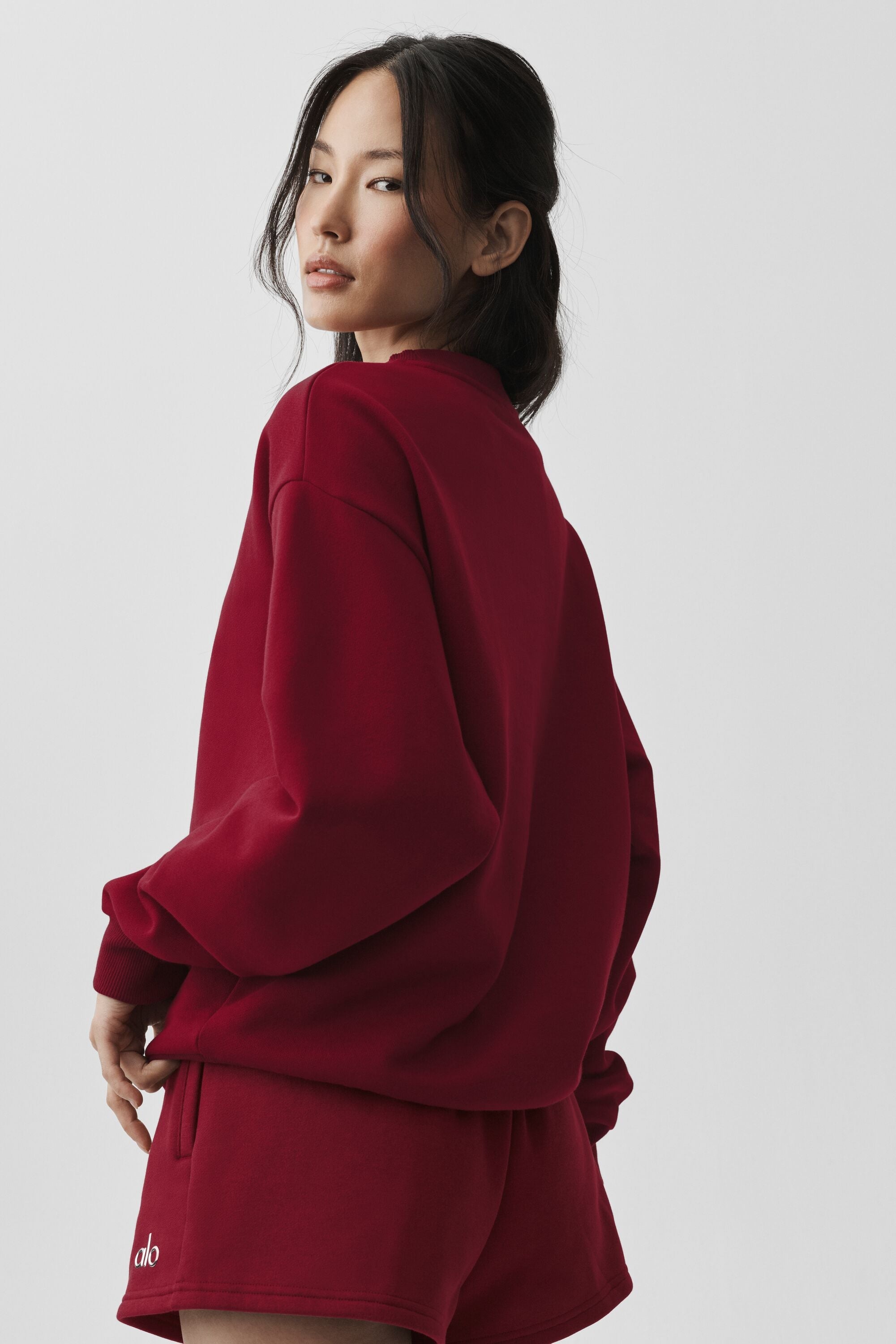 alo Accolade Crew Neck Pullover - Summer Romance Red