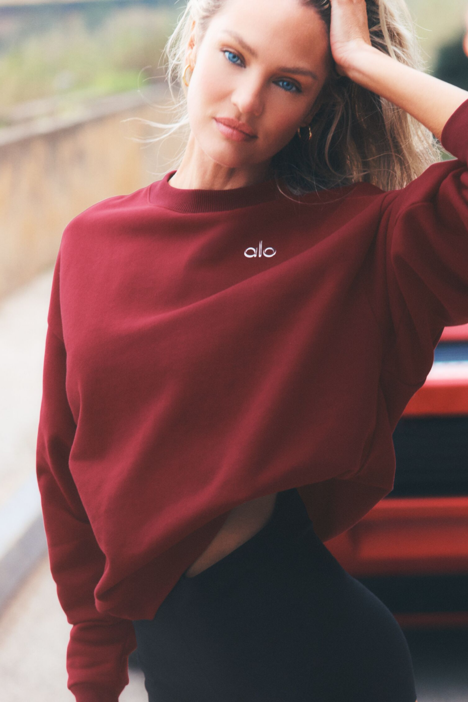 alo Accolade Crew Neck Pullover - Summer Romance Red