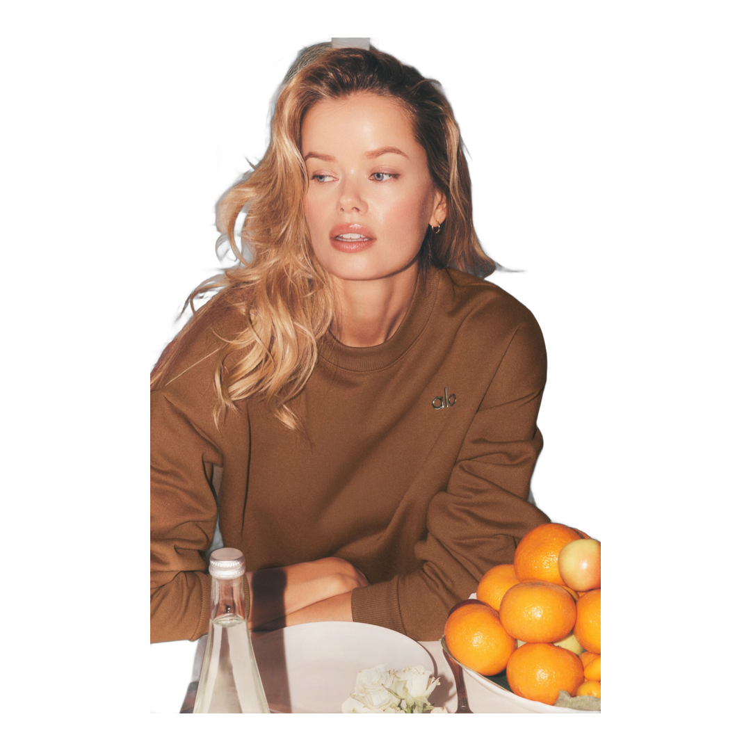 alo Accolade Crew Neck Pullover - Sun Kissed Brown