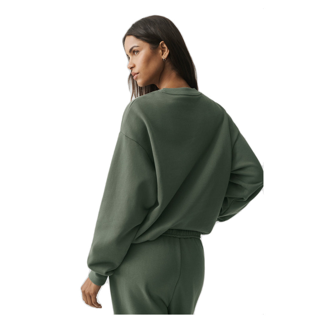 ALO Accolade Crew Neck Pullover - Bamboo Green