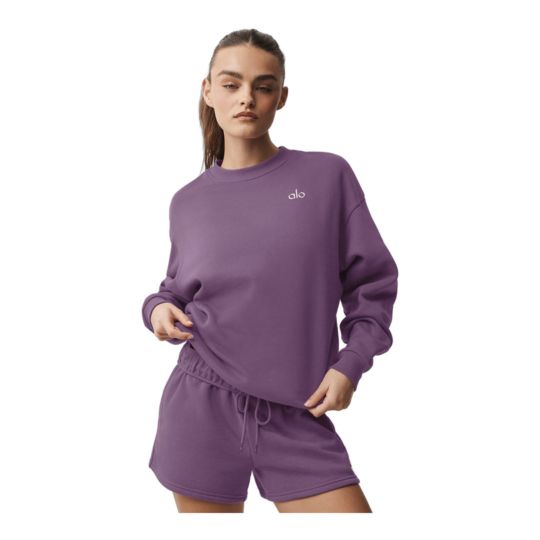 alo Accolade Crew Neck Pullover - Plum Kiss