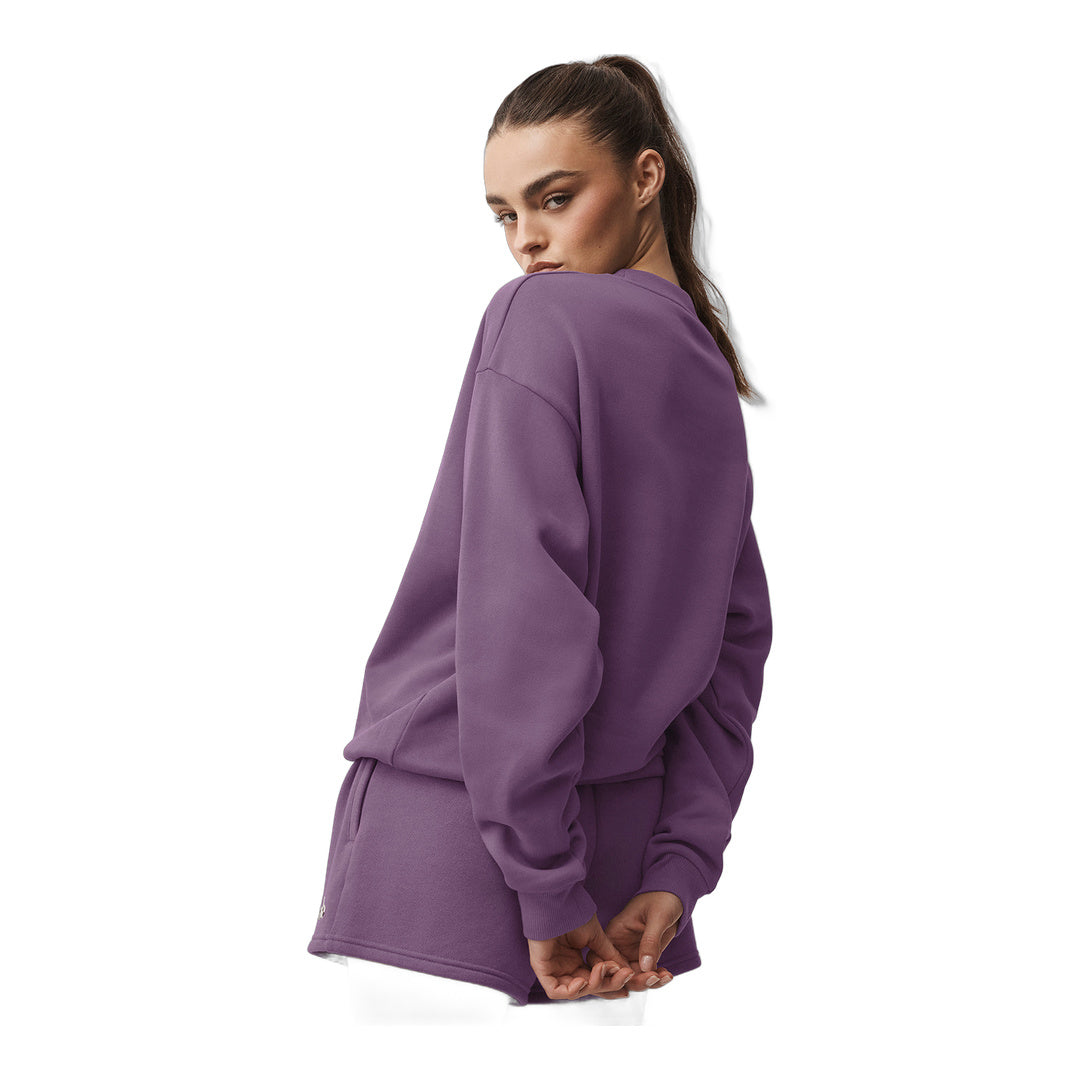 alo Accolade Crew Neck Pullover - Plum Kiss