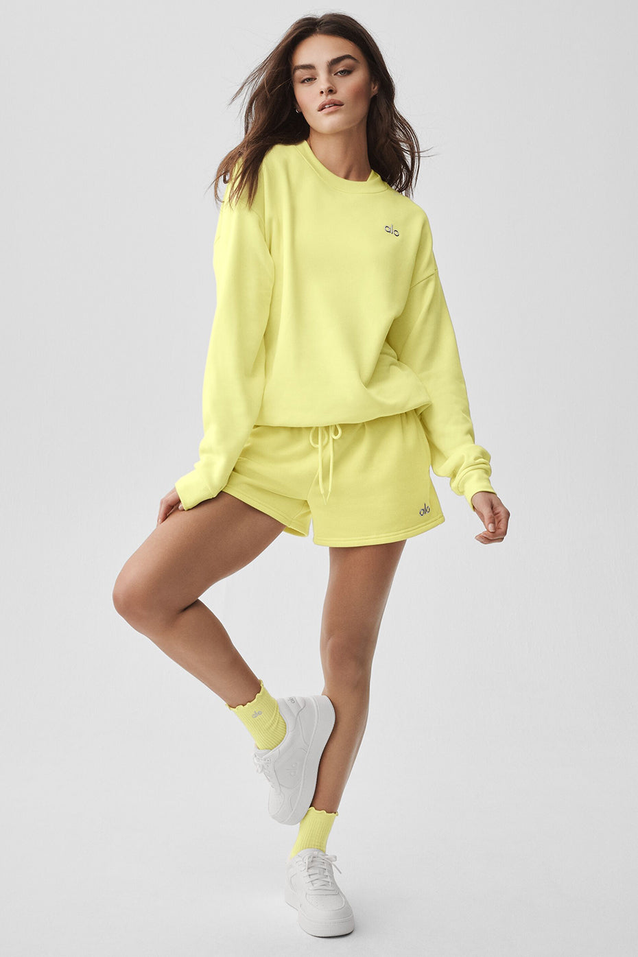 alo Accolade Crew Neck Pullover - Sunshine