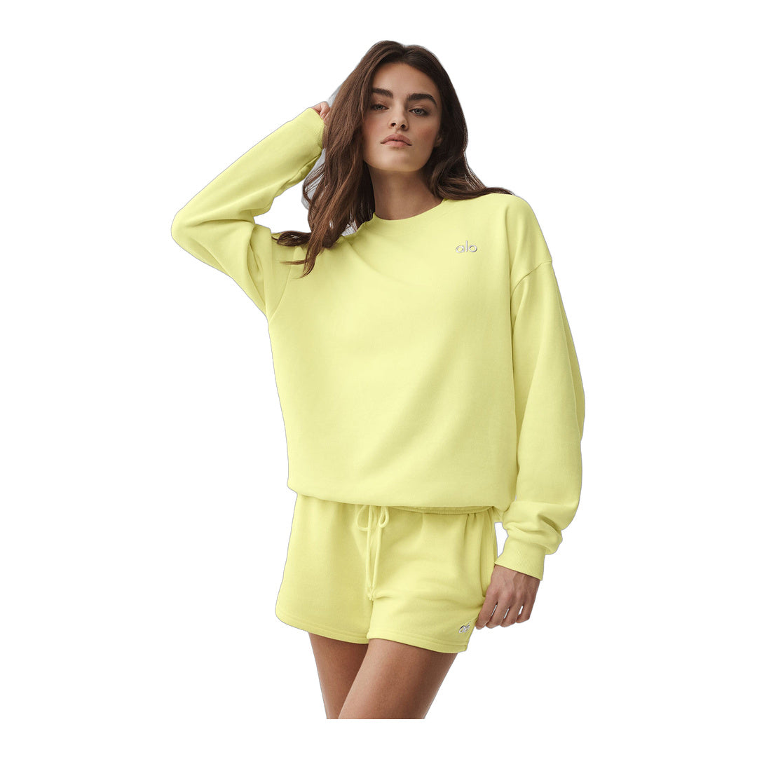 alo Accolade Crew Neck Pullover - Sunshine