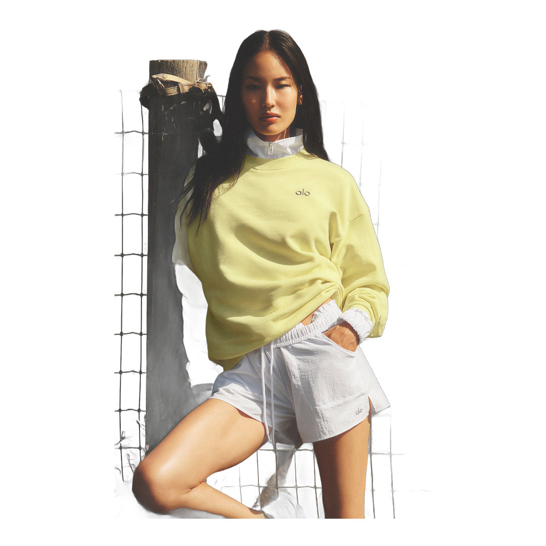 alo Accolade Crew Neck Pullover - Sunshine