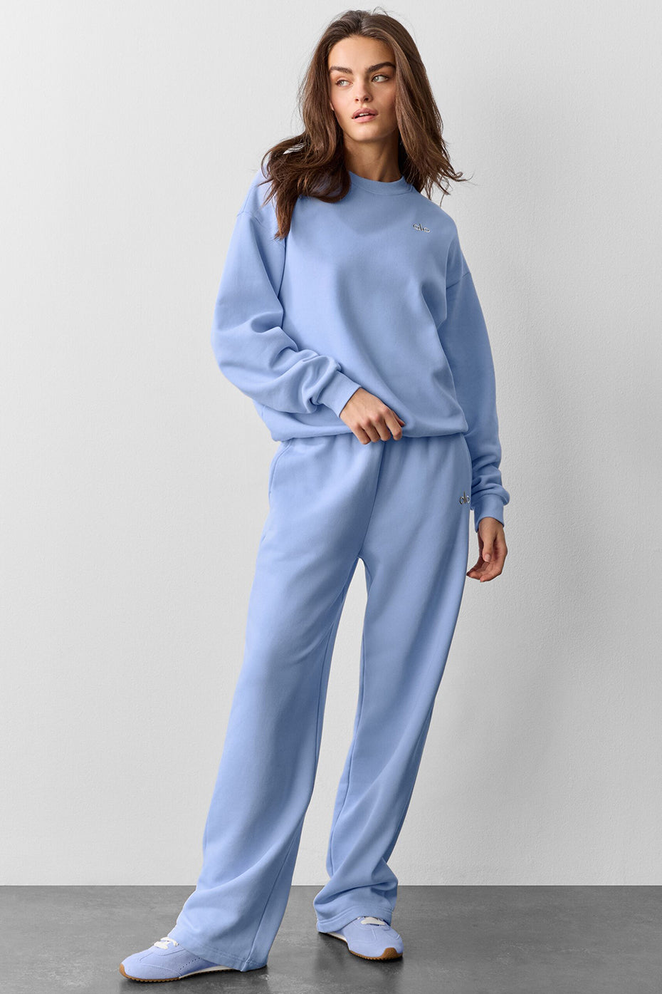 alo Accolade Crew Neck Pullover - Light Provence Blue