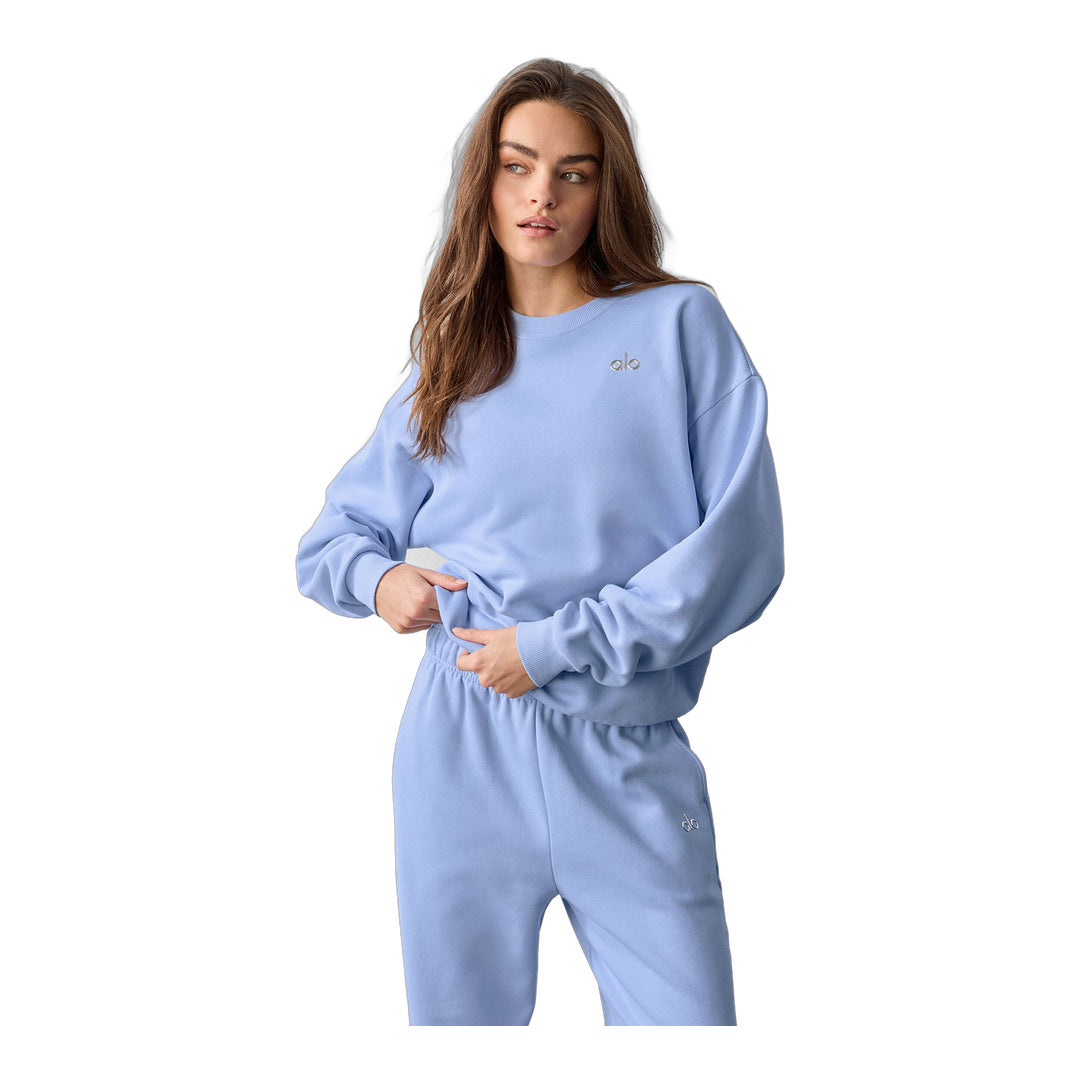 alo Accolade Crew Neck Pullover - Light Provence Blue