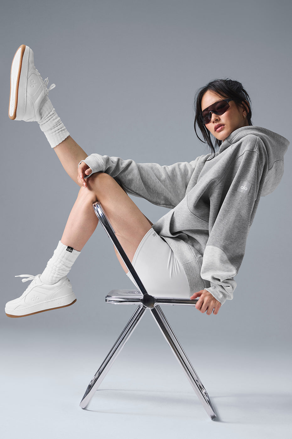 alo Make Waves Hoodie - Athletic Heather Grey Tonal