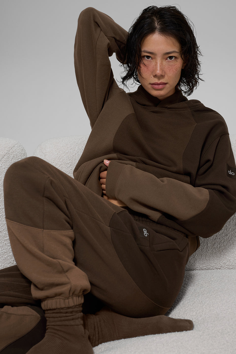 alo Make Waves Hoodie - Espresso Tonal