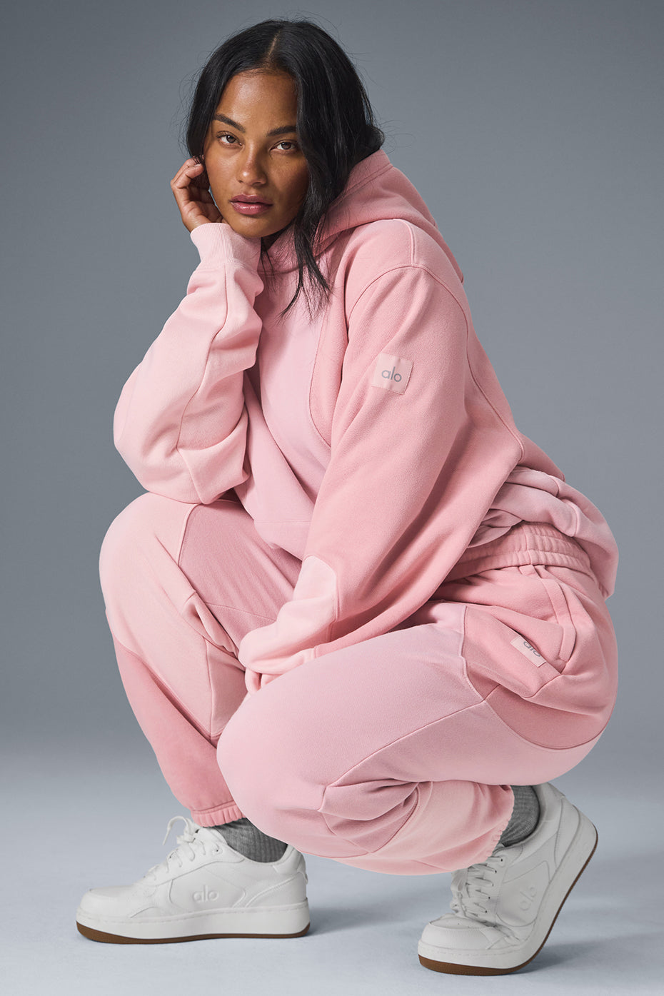 alo Make Waves Hoodie - Sunset Pink Tonal