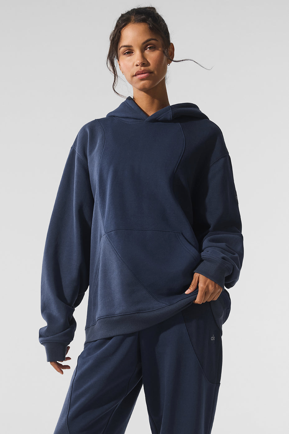 alo Make Waves Hoodie - Navy Tonal