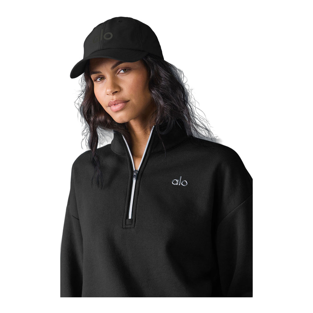 alo Accolade 1/4 Zip Pullover - Black