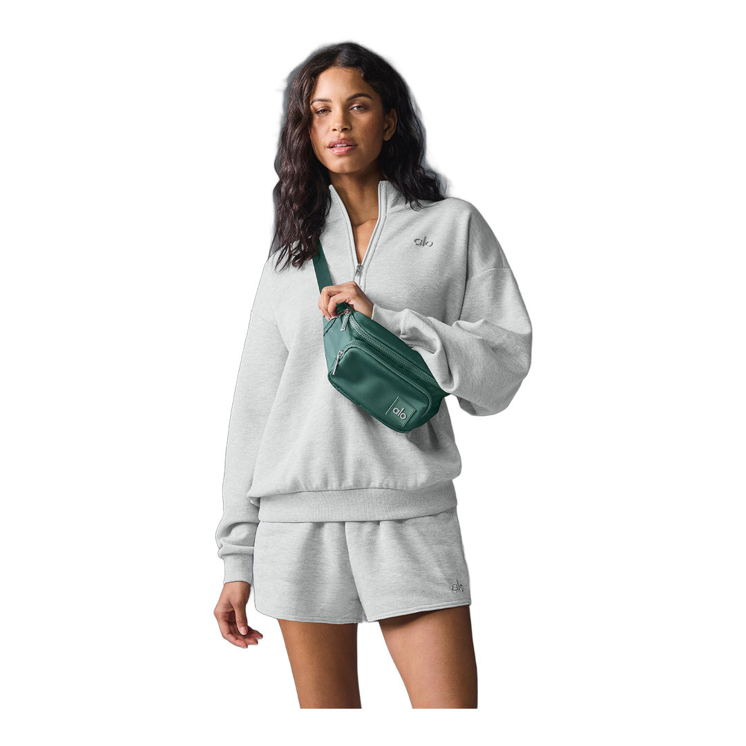 alo Accolade 1/4 Zip Pullover - Athletic Heather Grey