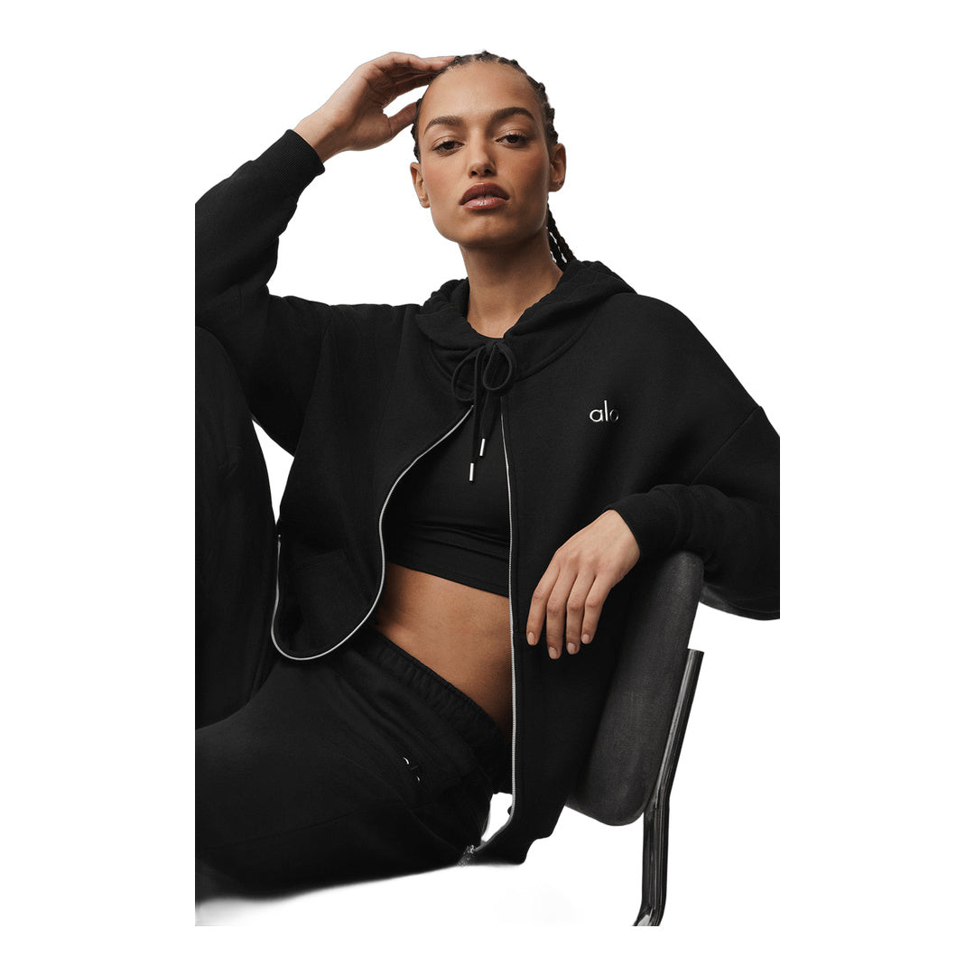 alo Accolade Full Zip Hoodie - Black