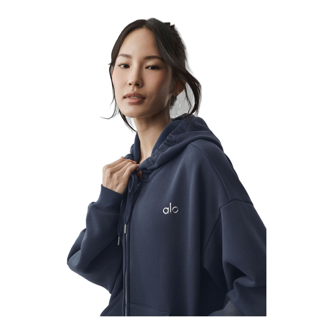 alo Accolade Full Zip Hoodie - Navy