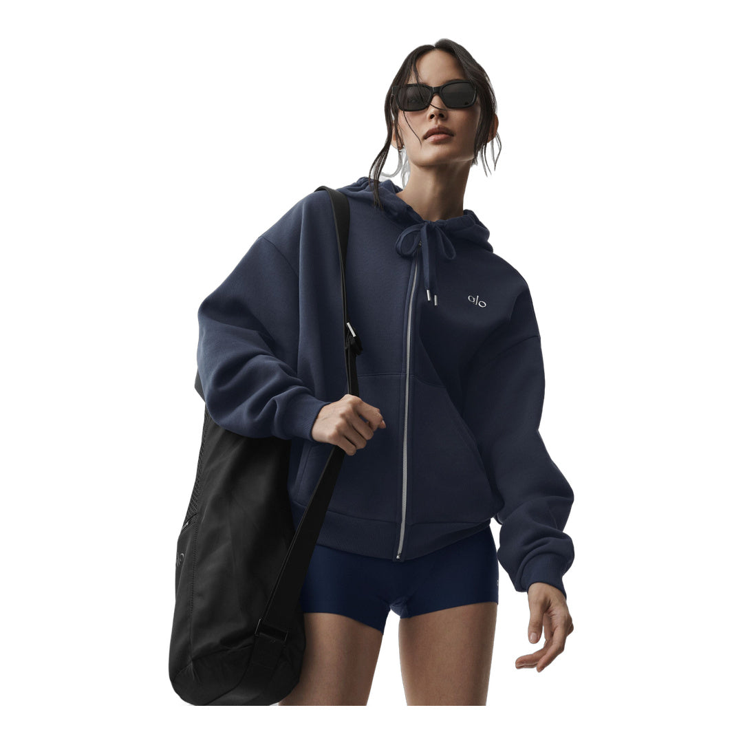 alo Accolade Full Zip Hoodie - Navy
