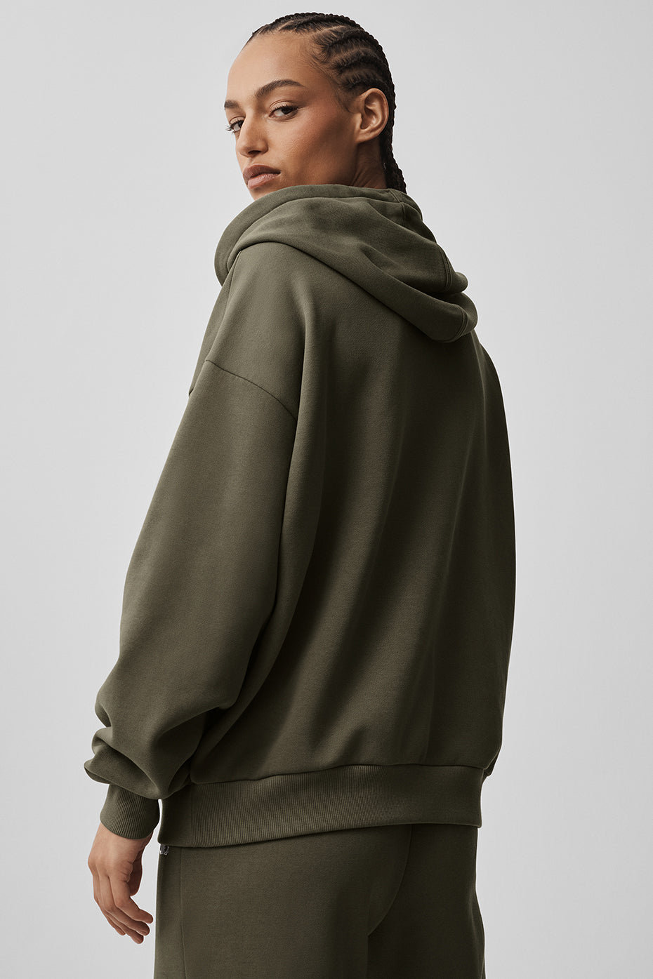 alo Accolade Full Zip Hoodie - Olive Tree