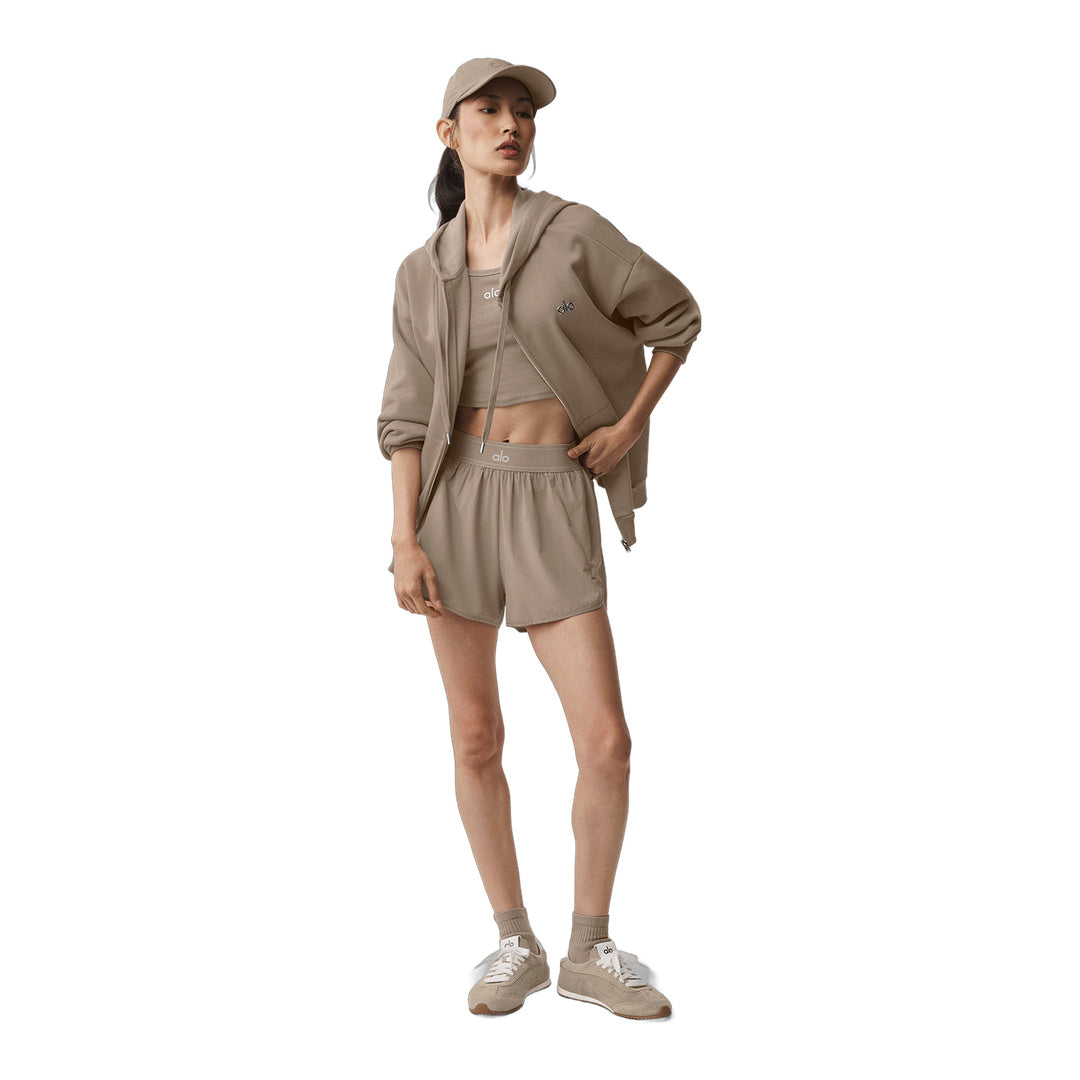 alo Accolade Full Zip Hoodie - Gravel