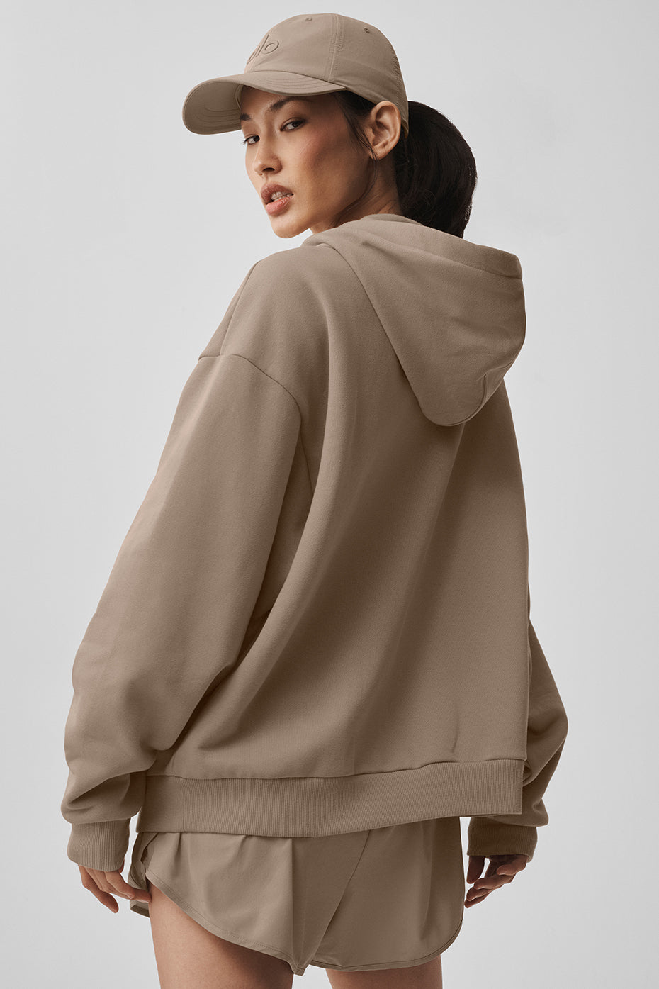 alo Accolade Full Zip Hoodie - Gravel
