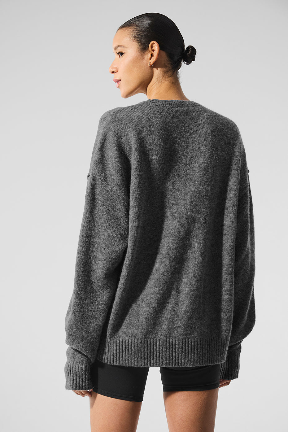 alo Unisex Wool Cashmere New Class Crewneck Sweater - Platinum Grey