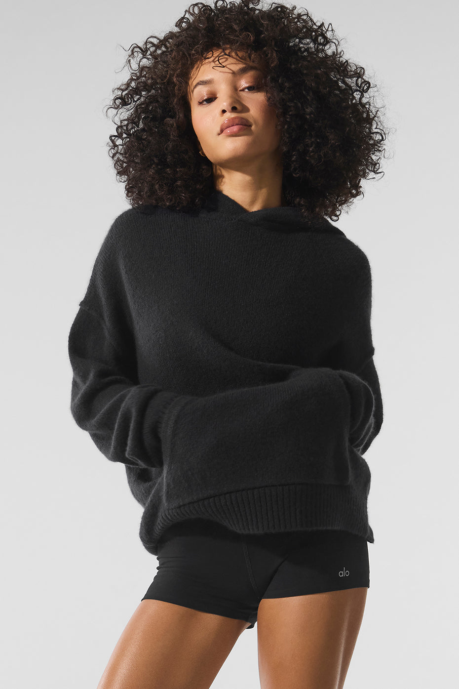 alo Wool Cashmere New Class Hoodie - Black