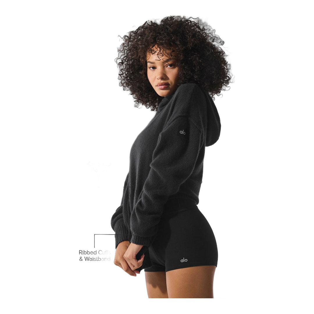 alo Wool Cashmere New Class Hoodie - Black