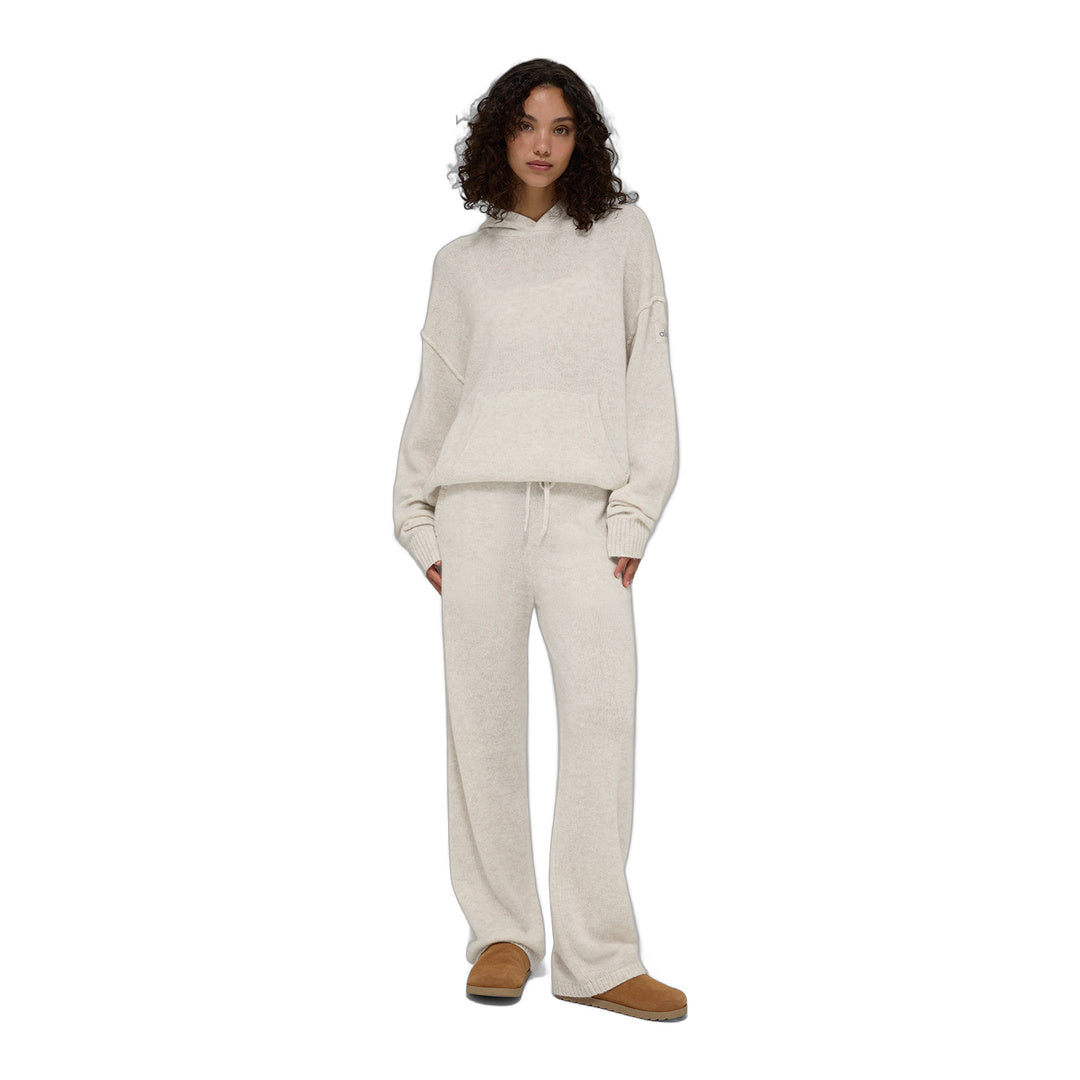 alo Wool Cashmere New Class Hoodie - Bone Heather