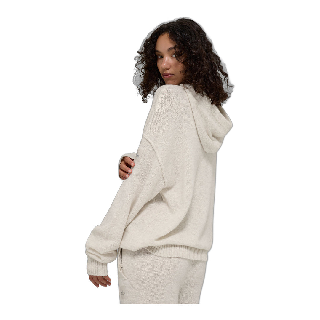 alo Wool Cashmere New Class Hoodie - Bone Heather