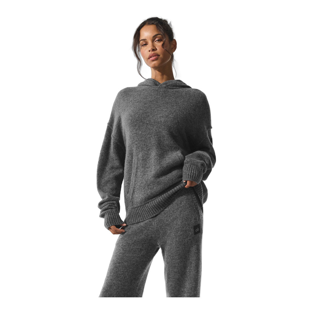 alo Wool Cashmere New Class Hoodie - Platinum Grey
