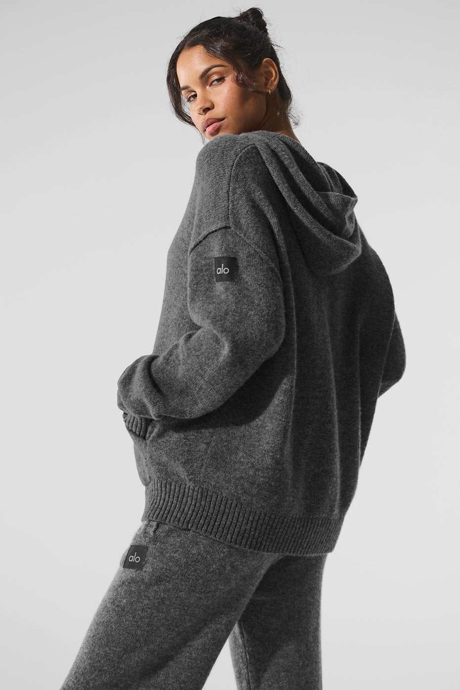 alo Wool Cashmere New Class Hoodie - Platinum Grey