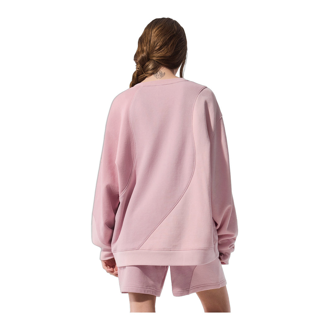 alo Make Waves Crew Neck Pullover - Sunset Pink Tonal