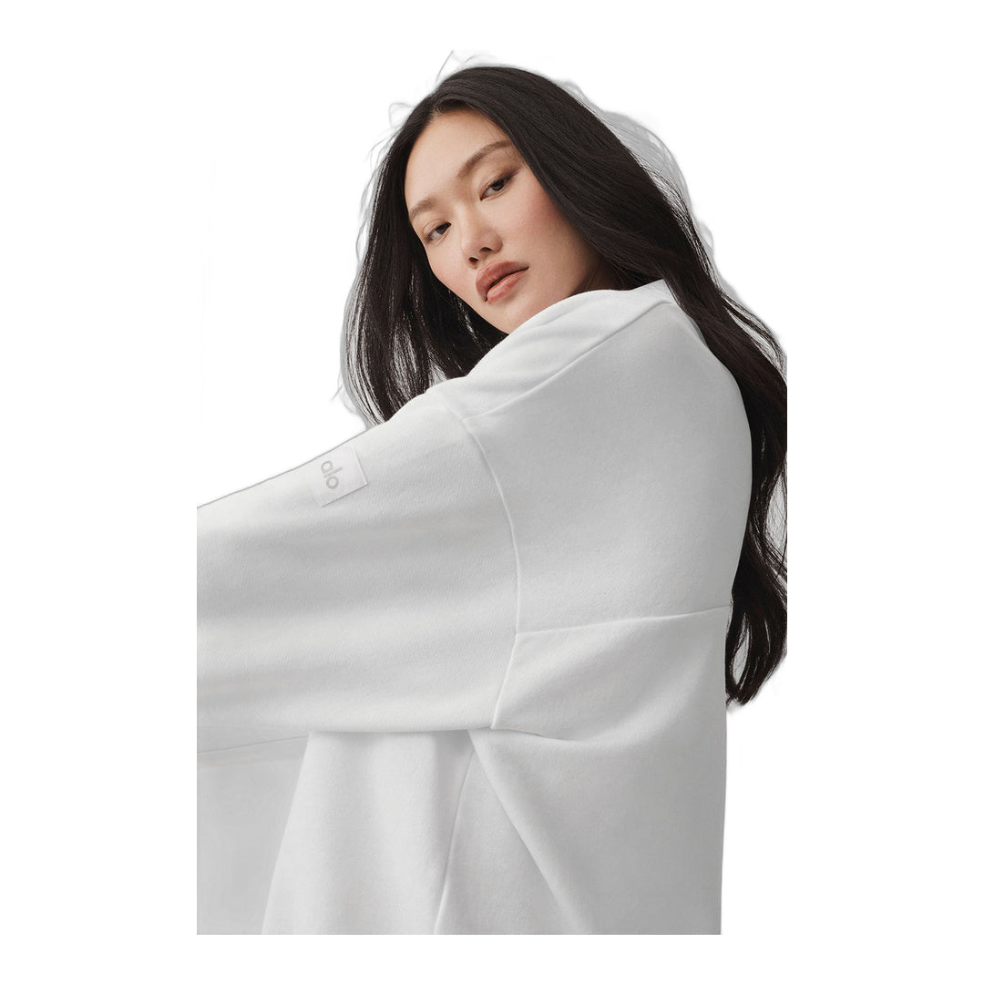 alo Take It Easy Long Sleeve Henley Pullover - White