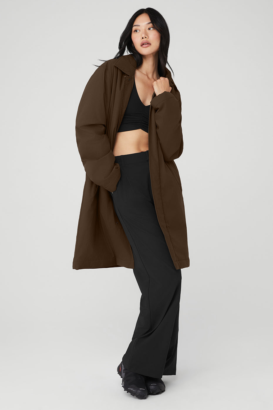alo Signature Overcoat - Espresso