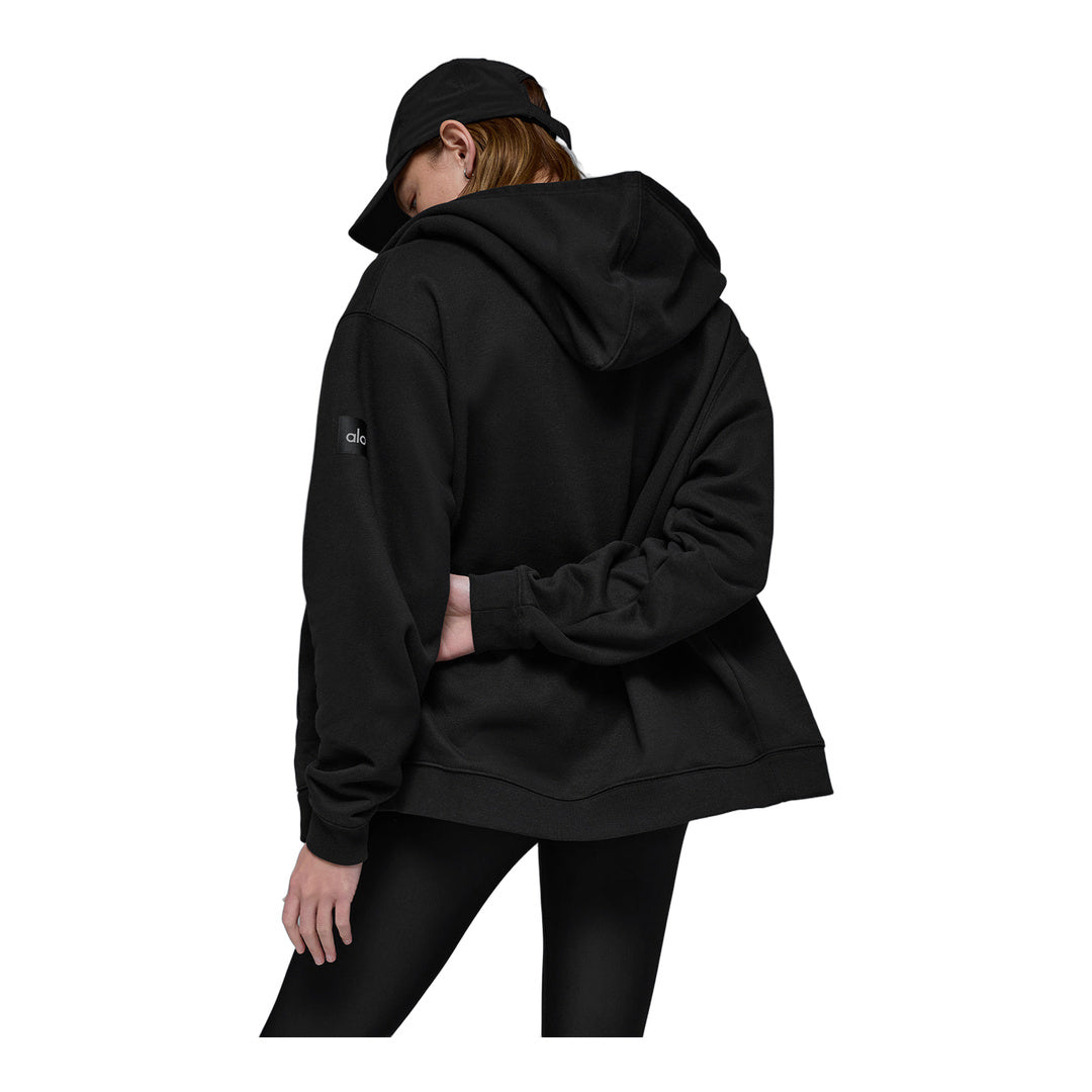 alo Renown Heavy Weight Full Zip Hoodie - Black
