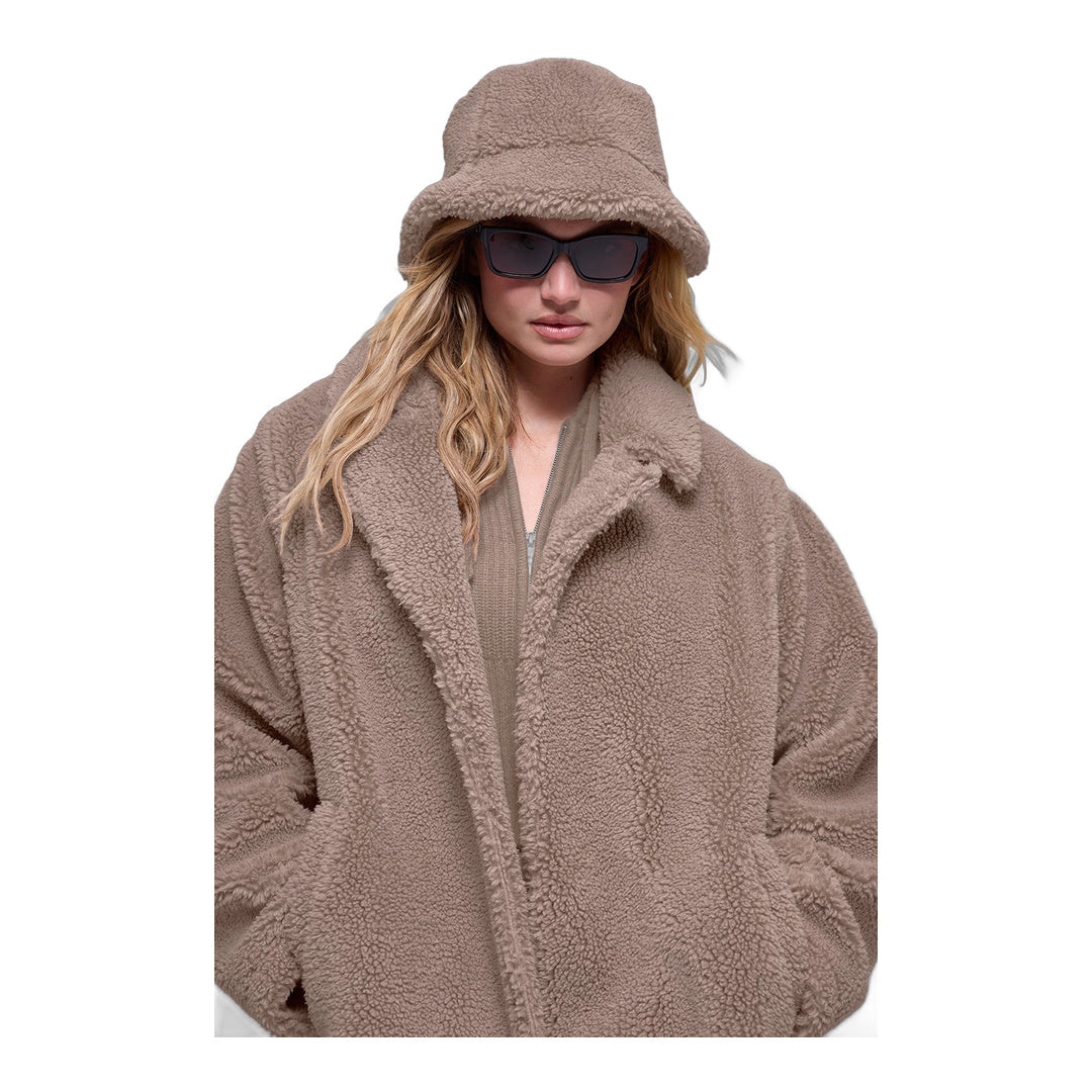 alo Oversized Sherpa Trench - Chai Latte