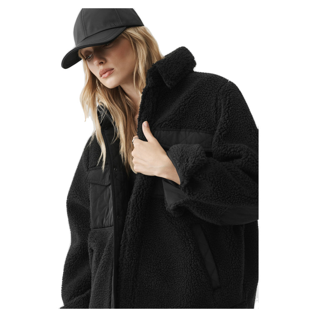 ALO Sherpa Edge Shacket - Black