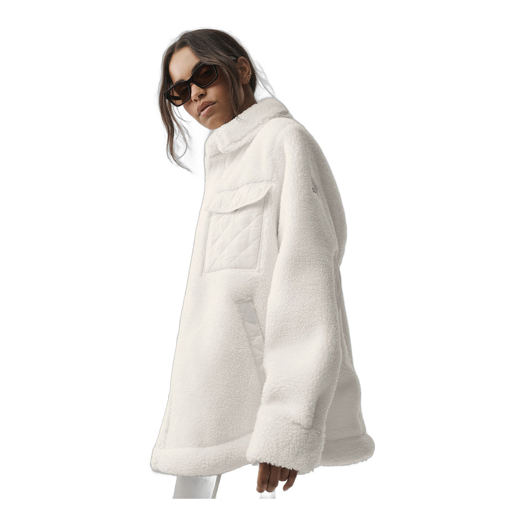alo Sherpa Edge Shacket - Ivory