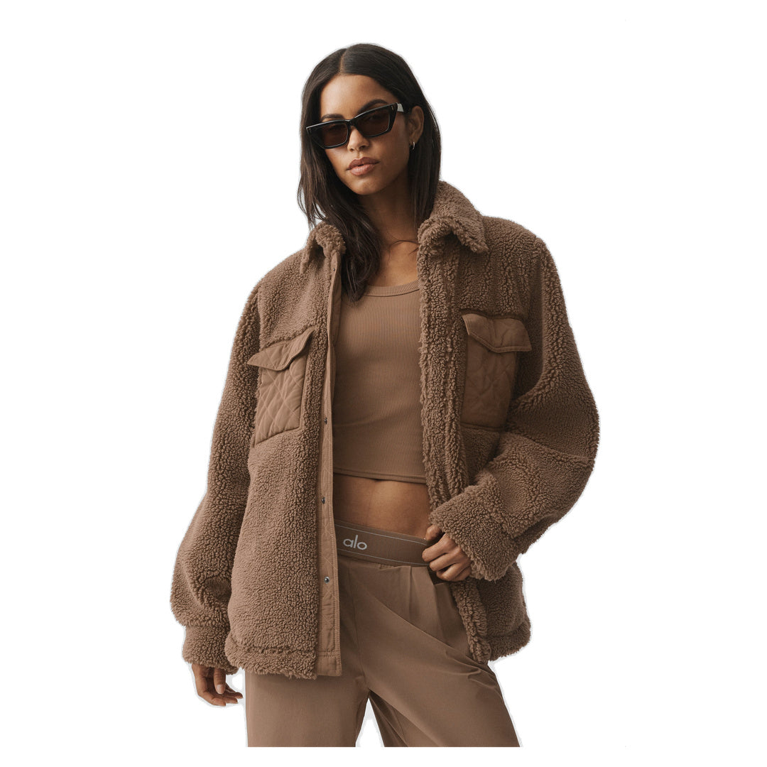 ALO Sherpa Edge Shacket - Java Brown