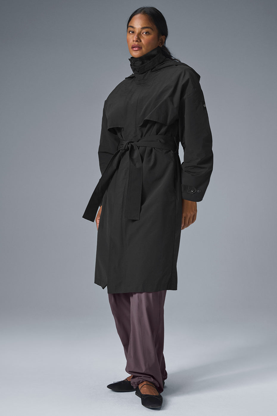 alo Crinkle On The Move Trench - Black