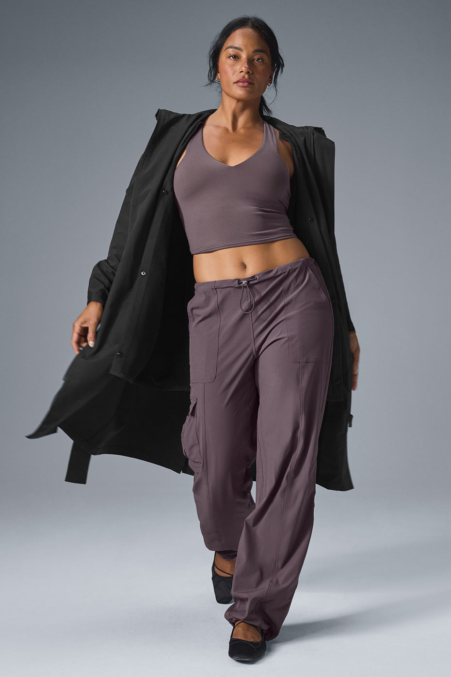 alo Crinkle On The Move Trench - Black