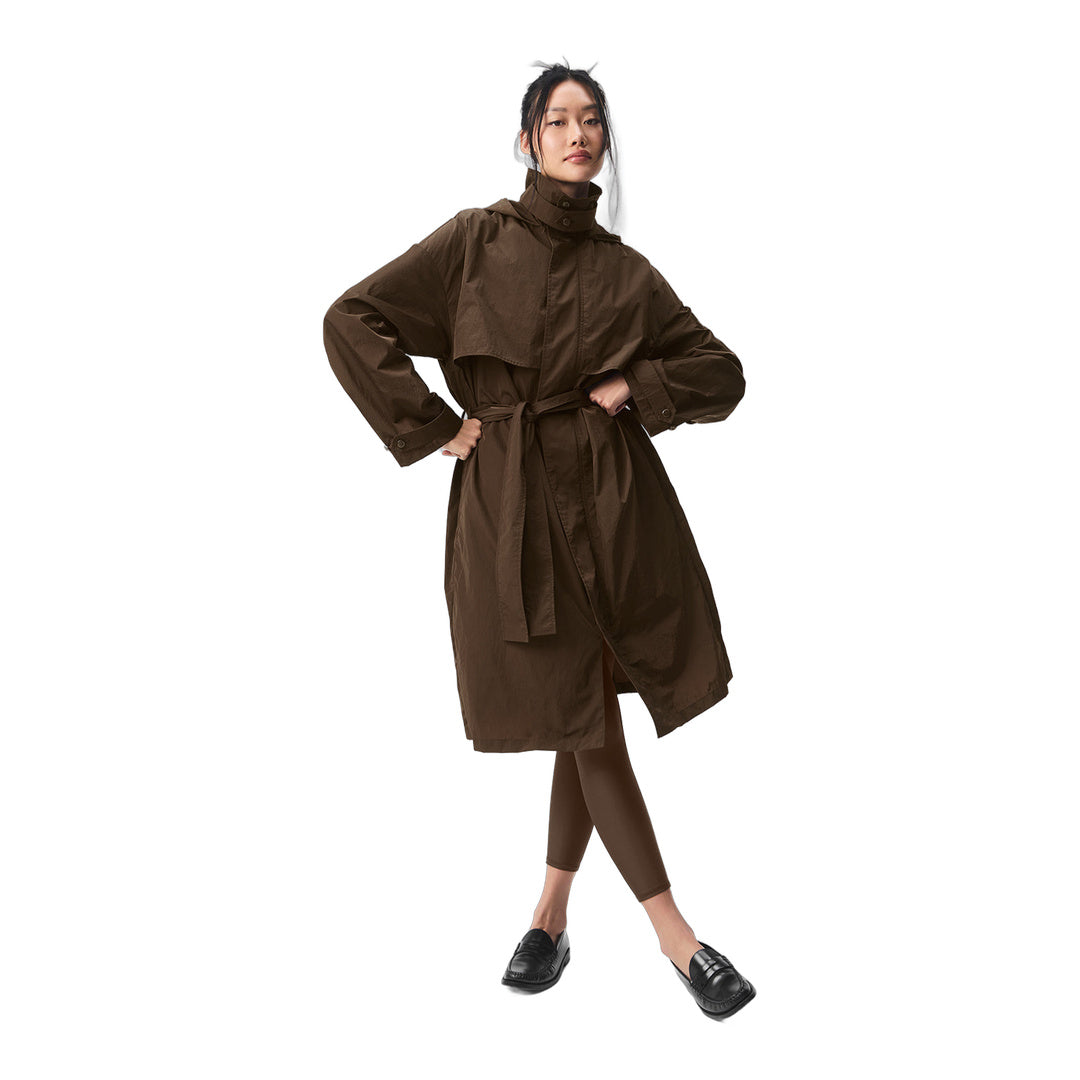 alo Crinkle On The Move Trench - Espresso