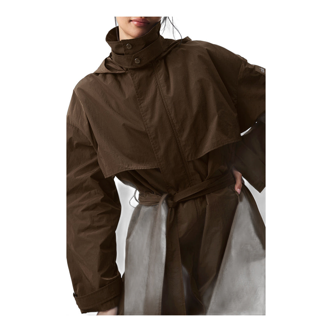 alo Crinkle On The Move Trench - Espresso