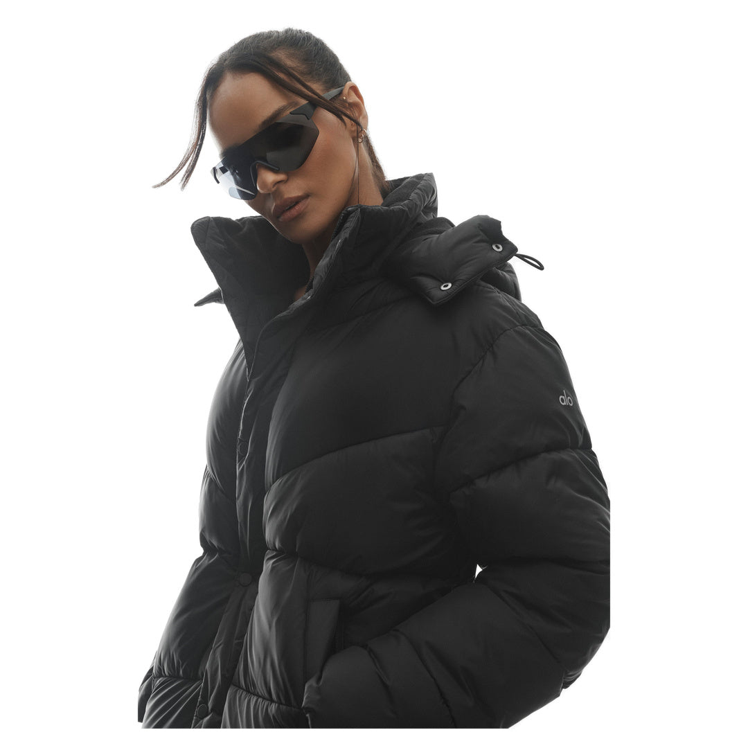 ALO Gold Rush Puffer Trench - Black