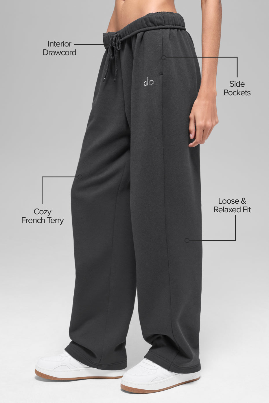 alo Accolade Straight Leg Sweatpant - Anthracite