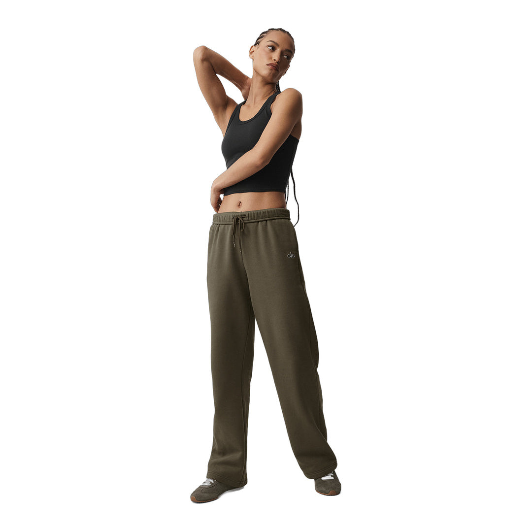 alo Accolade Straight Leg Sweatpant - Olive Tree